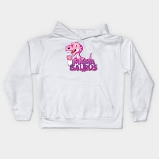 'MamaSaurus Pink Dino' Cool Dinosaurs T Rex Gift Kids Hoodie